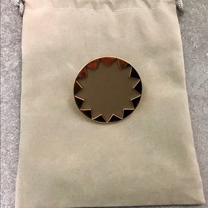 House of Harlow Leather Sunburst Ring-Size 6
